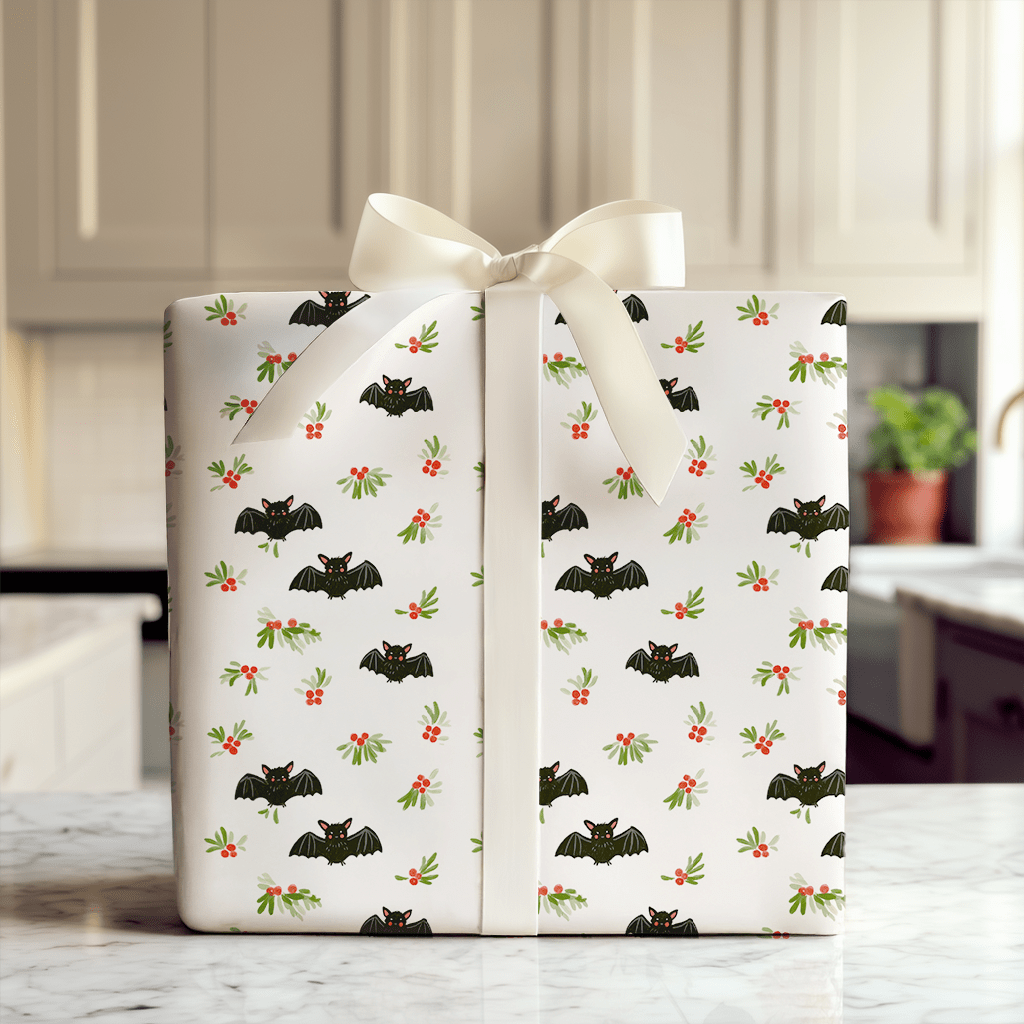 Batty for Holly - Wrapping Paper - Aspen & Arlo