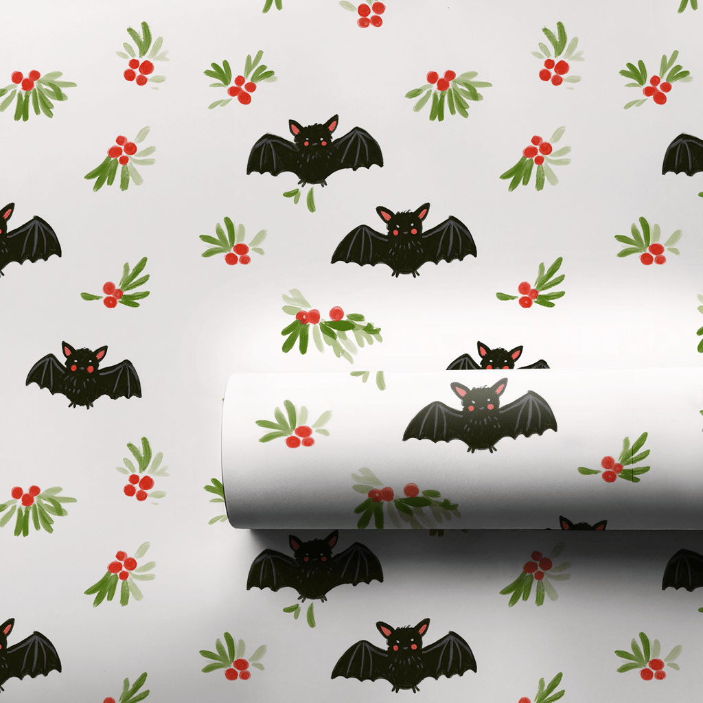 Batty for Holly - Wrapping Paper - Aspen & Arlo