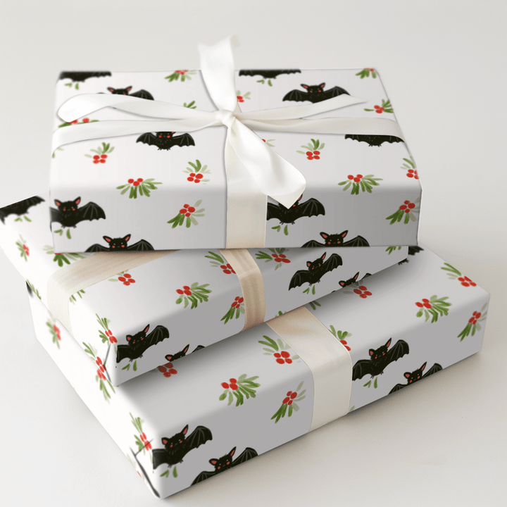 Batty for Holly - Wrapping Paper - Aspen & Arlo
