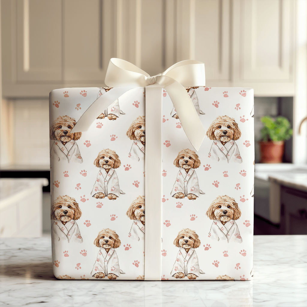 Spa Day with the Cavapoos - Wrapping Paper - Aspen & Arlo