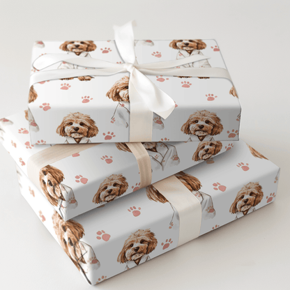 Spa Day with the Cavapoos - Wrapping Paper - Aspen & Arlo