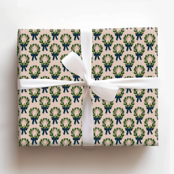 Blush & Bow Wreaths - Wrapping Paper - Aspen & Arlo