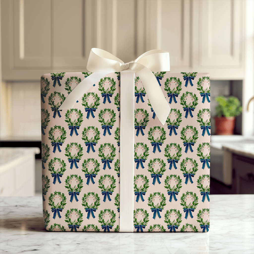 Blush & Bow Wreaths - Wrapping Paper - Aspen & Arlo