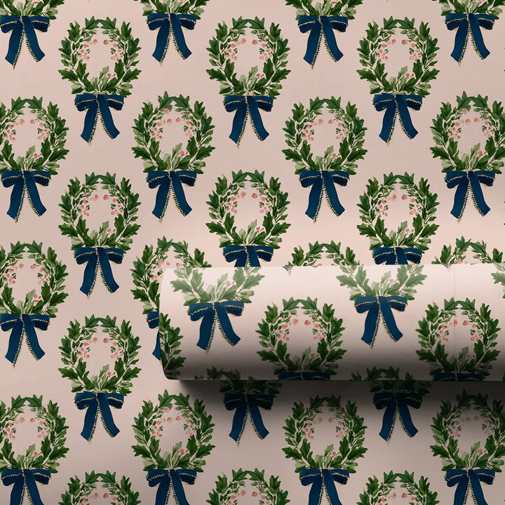 Blush & Bow Wreaths - Wrapping Paper - Aspen & Arlo