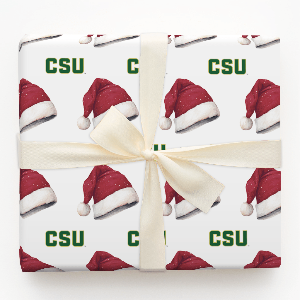 CSU Santa Hat - Wrapping Paper - Aspen & Arlo