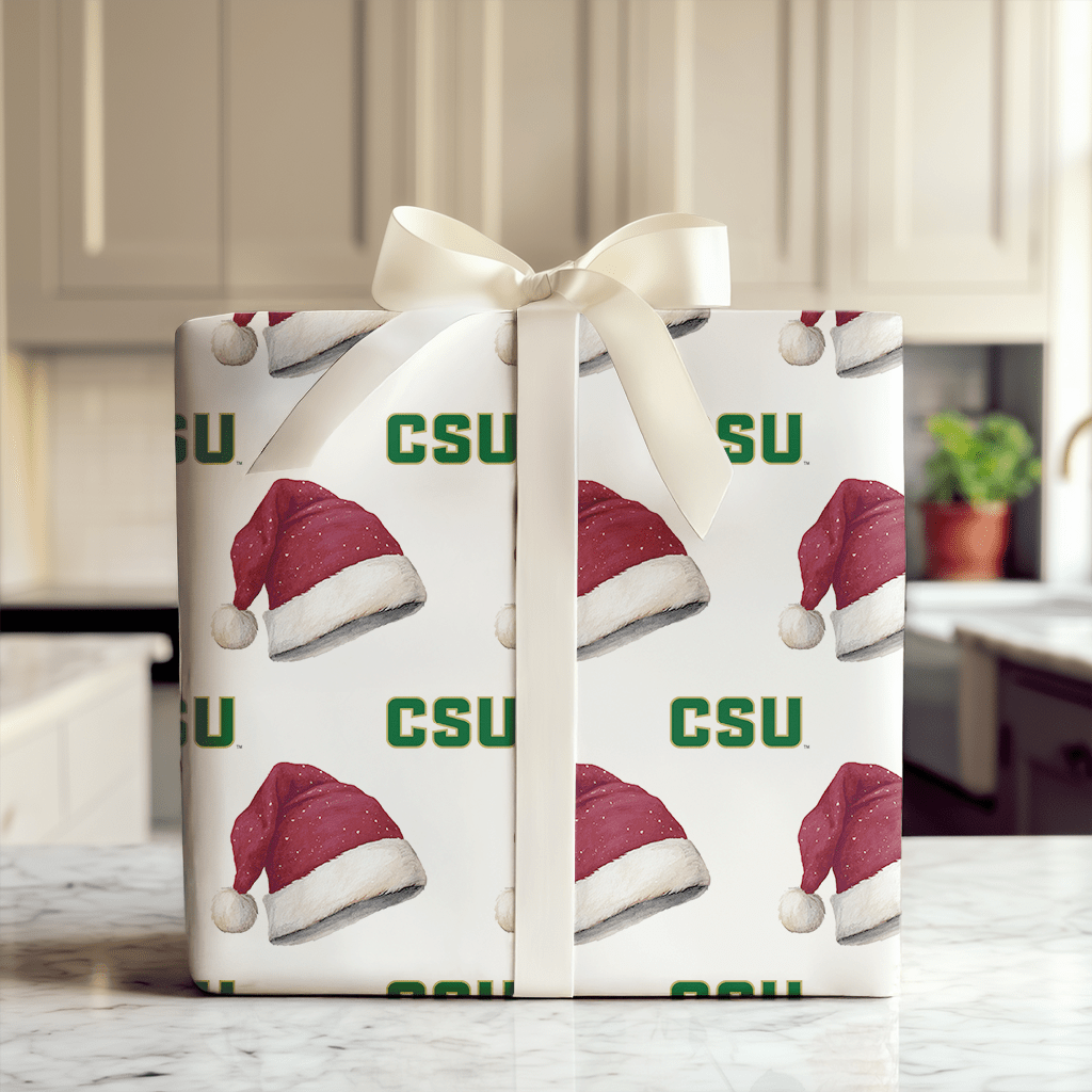 CSU Santa Hat - Wrapping Paper - Aspen & Arlo