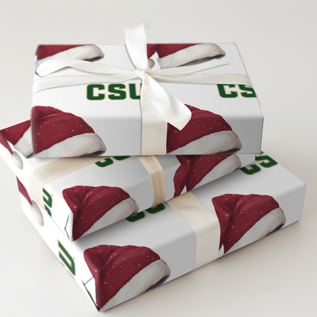 CSU Santa Hat - Wrapping Paper - Aspen & Arlo