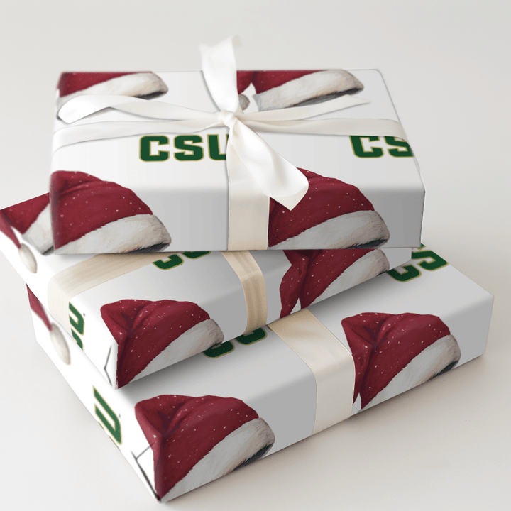 CSU Santa Hat - Wrapping Paper - Aspen & Arlo