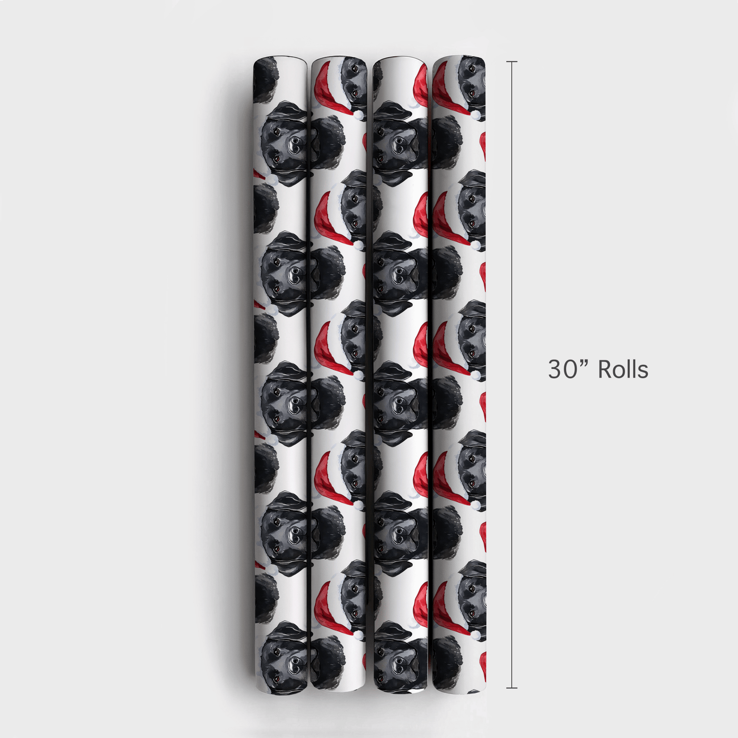 Black Lab Santa - Wrapping Paper - Aspen & Arlo