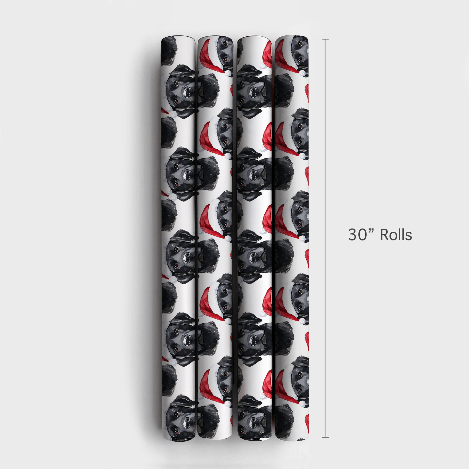 Black Lab Santa - Wrapping Paper - Aspen & Arlo