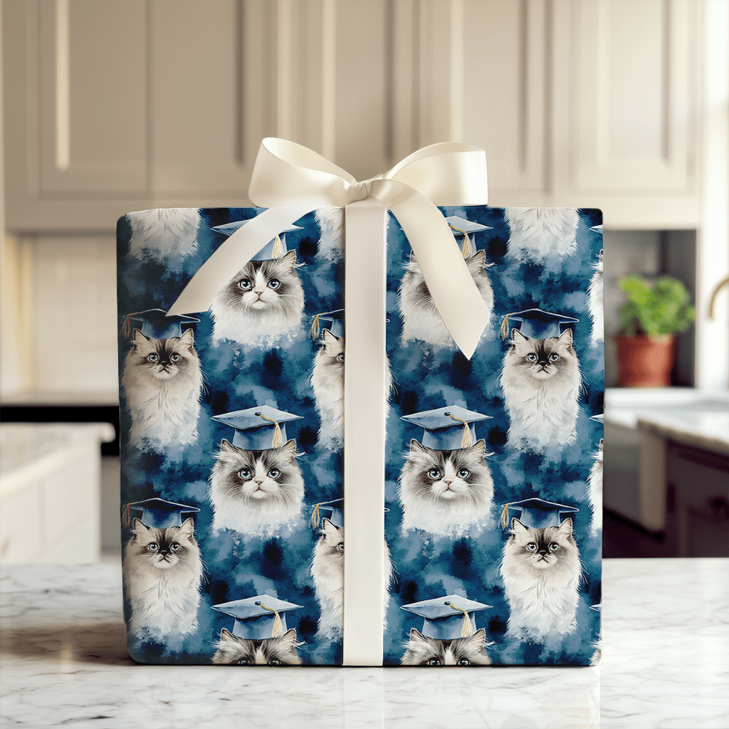 Persian Longhair Graduate - Wrapping Paper - Aspen & Arlo