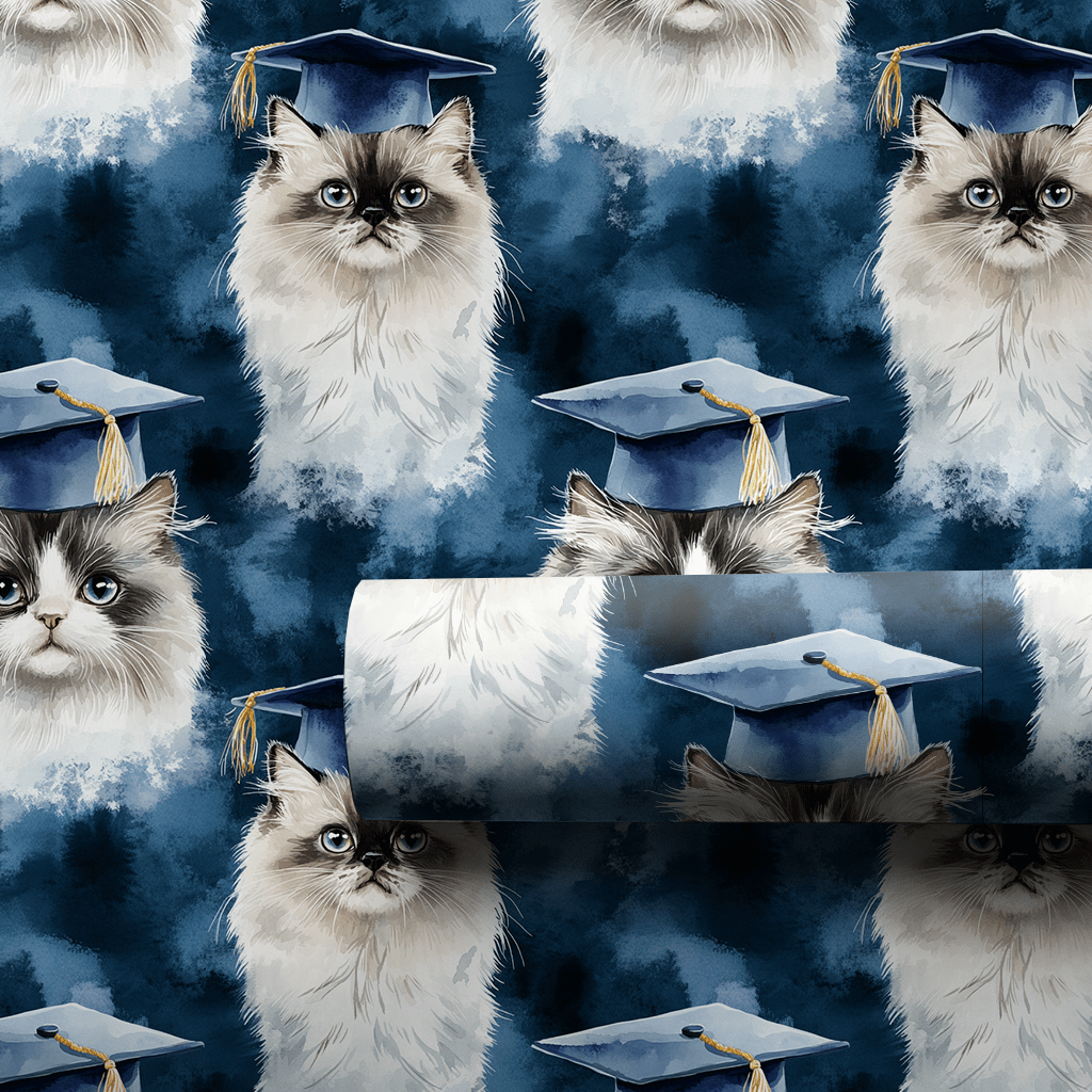 Persian Longhair Graduate - Wrapping Paper - Aspen & Arlo