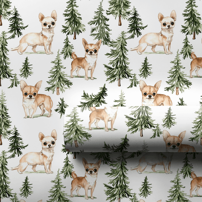 Snow Day for Chihuahuas - Wrapping Paper - Aspen & Arlo