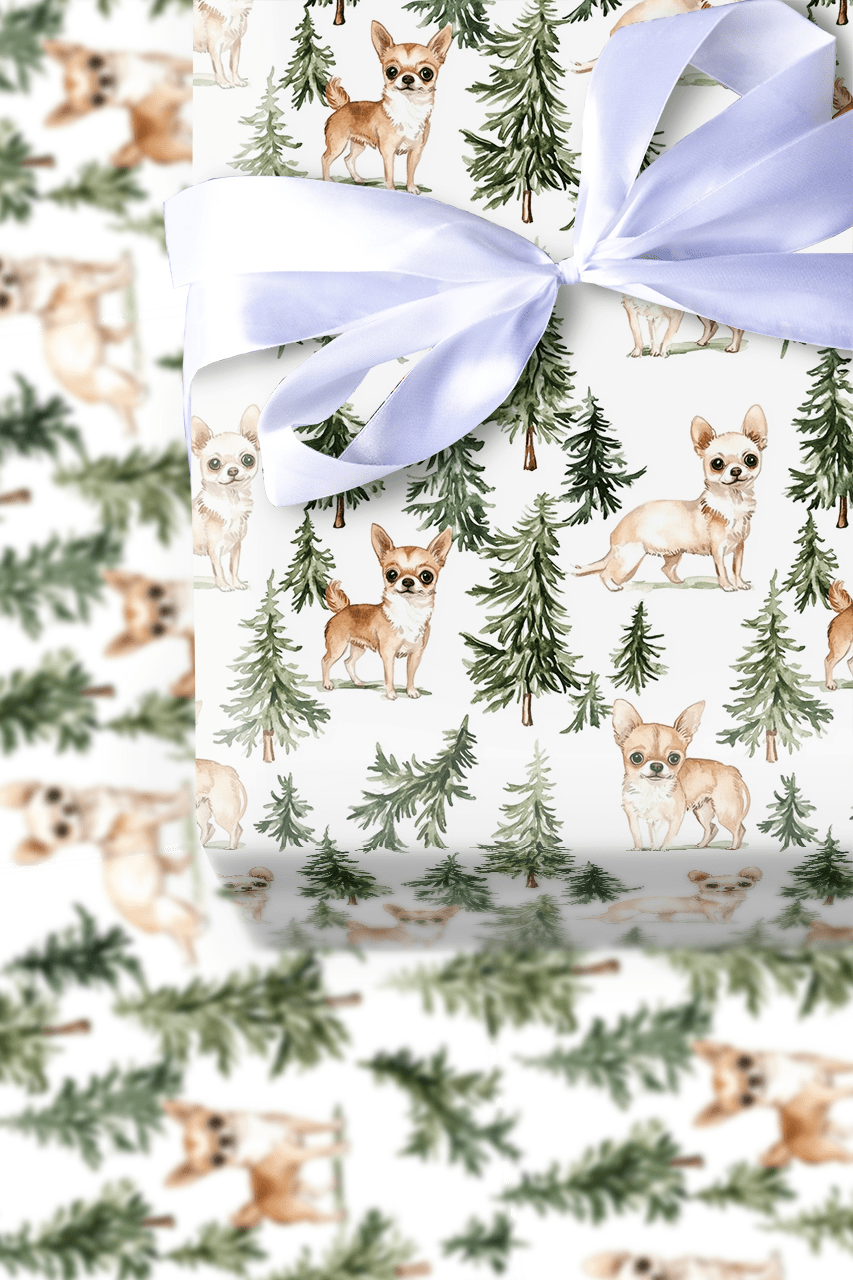 Snow Day for Chihuahuas - Wrapping Paper - Aspen & Arlo