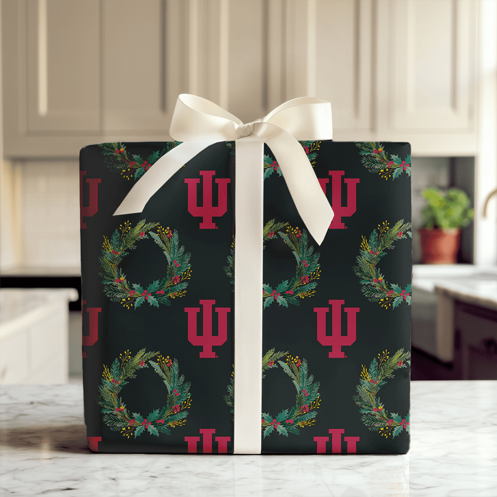 Indiana Wreath - Wrapping Paper - Aspen & Arlo