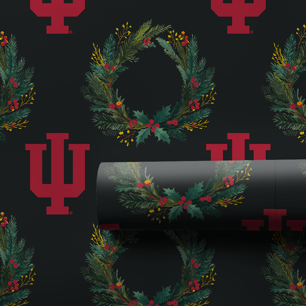 Indiana Wreath - Wrapping Paper - Aspen & Arlo