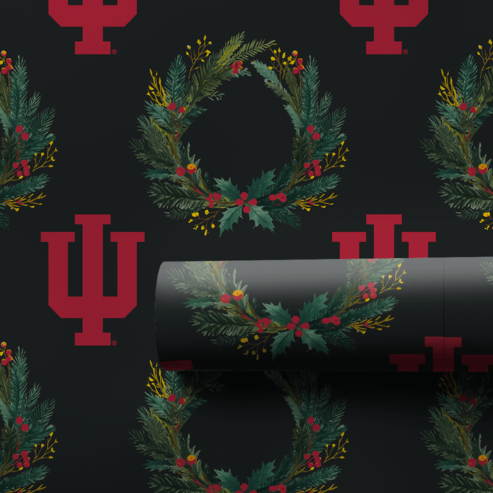 Indiana Wreath - Wrapping Paper - Aspen & Arlo