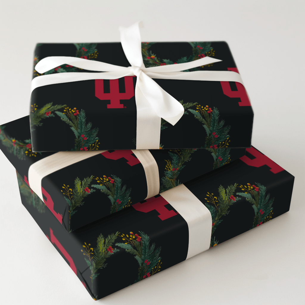 Indiana Wreath - Wrapping Paper - Aspen & Arlo