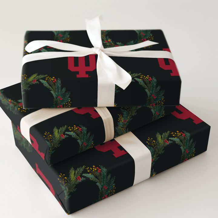 Indiana Wreath - Wrapping Paper - Aspen & Arlo
