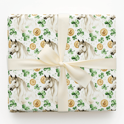 Golden with the Stallion - Wrapping Paper - Aspen & Arlo