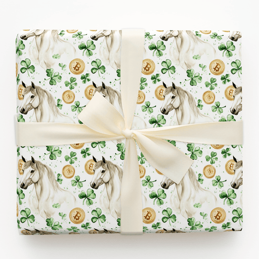 Golden with the Stallion - Wrapping Paper - Aspen & Arlo