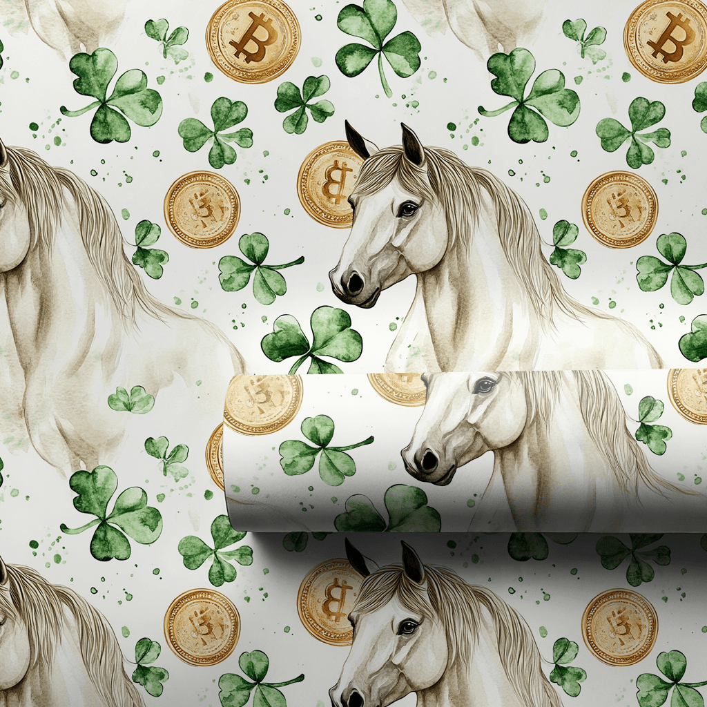 Golden with the Stallion - Wrapping Paper - Aspen & Arlo
