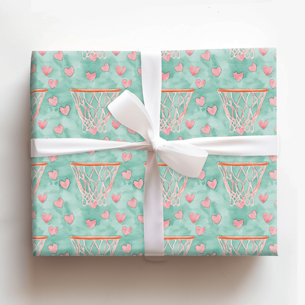 Slam Dunk Cupid - Wrapping Paper - Aspen & Arlo