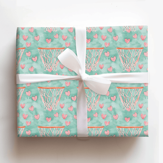 Slam Dunk Cupid - Wrapping Paper - Aspen & Arlo