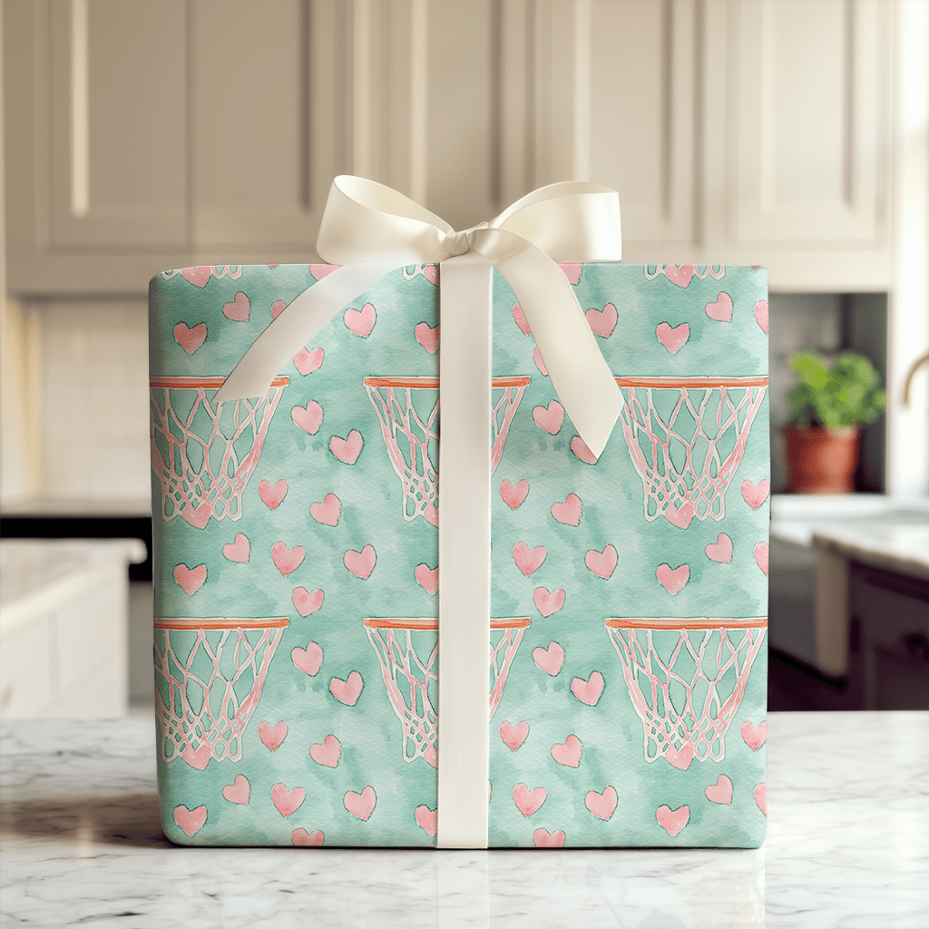 Slam Dunk Cupid - Wrapping Paper - Aspen & Arlo