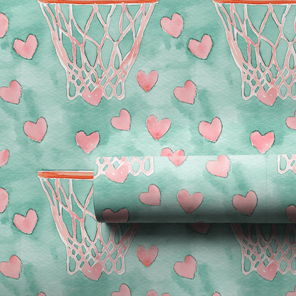Slam Dunk Cupid - Wrapping Paper - Aspen & Arlo