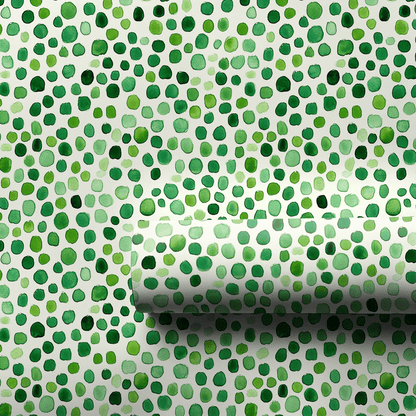 Green Dots - Wrapping Paper - Aspen & Arlo