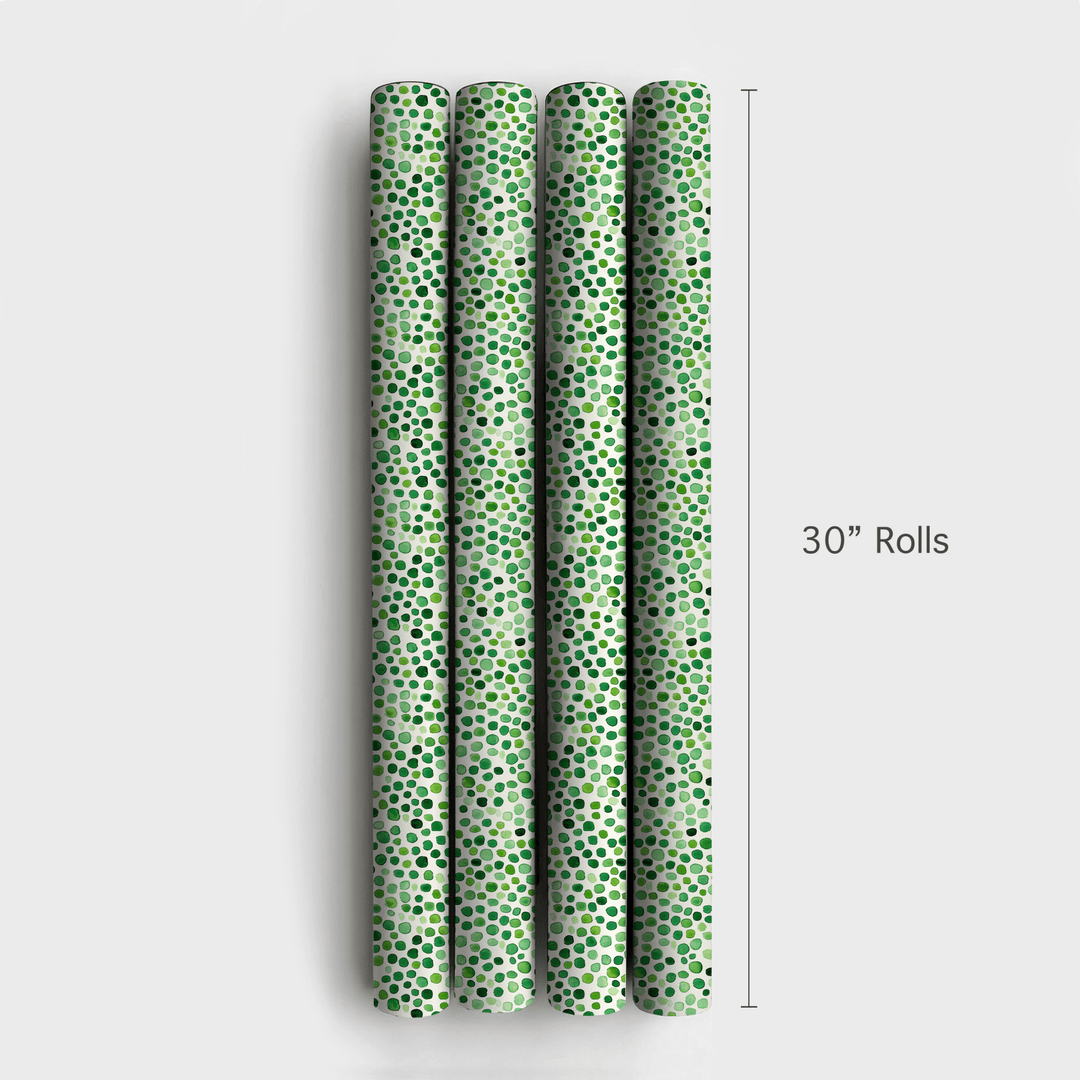 Green Dots - Wrapping Paper - Aspen & Arlo