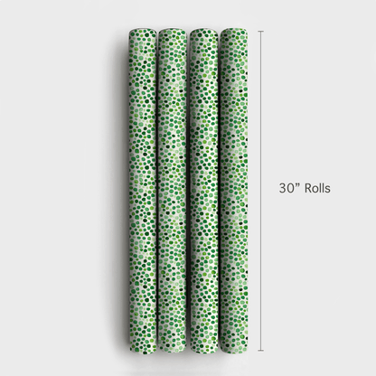 Green Dots - Wrapping Paper - Aspen & Arlo