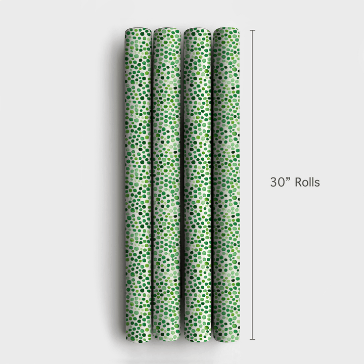 Green Dots - Wrapping Paper - Aspen & Arlo