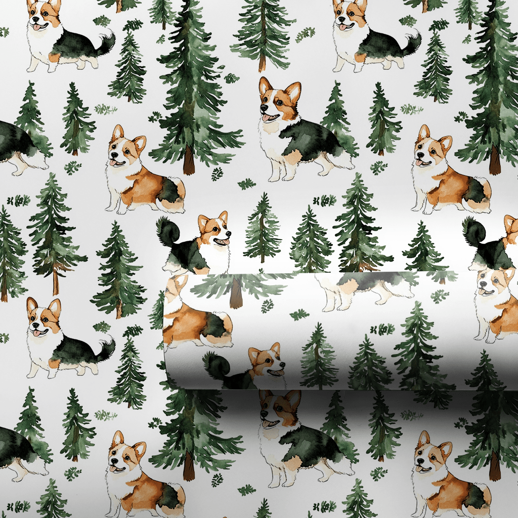Snow Day for Corgis - Wrapping Paper - Aspen & Arlo