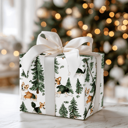 Snow Day for Corgis - Wrapping Paper - Aspen & Arlo