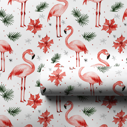 Jolly Pink Flamingo - Wrapping Paper - Aspen & Arlo