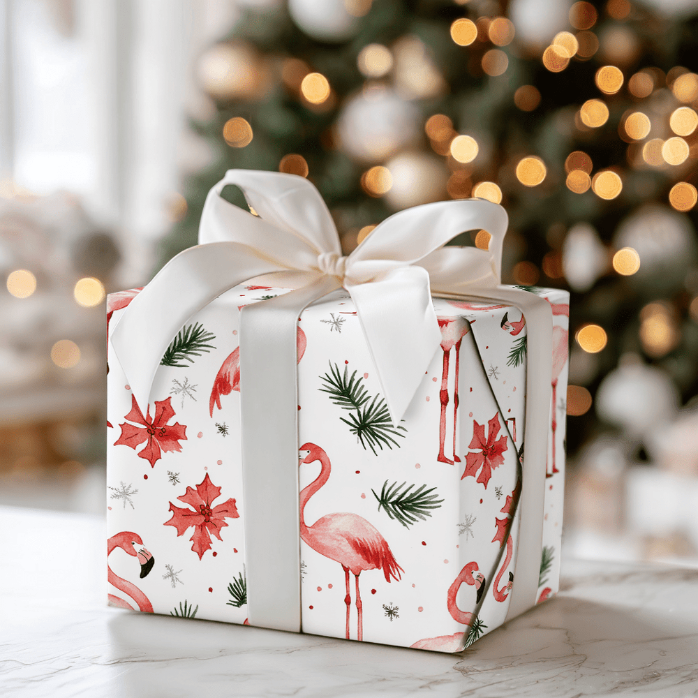 Jolly Pink Flamingo - Wrapping Paper - Aspen & Arlo