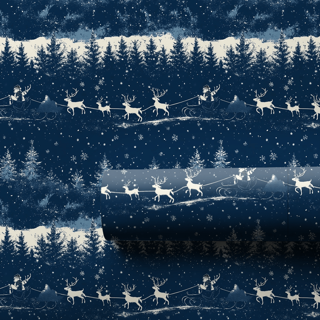 Midnight Sleigh Ride - Wrapping Paper - Aspen & Arlo
