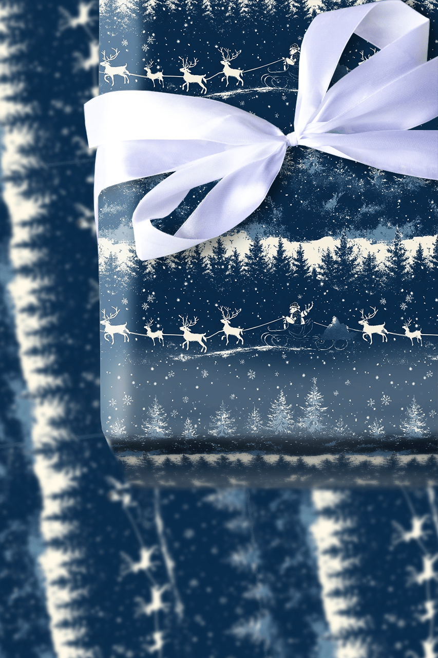 Midnight Sleigh Ride - Wrapping Paper - Aspen & Arlo