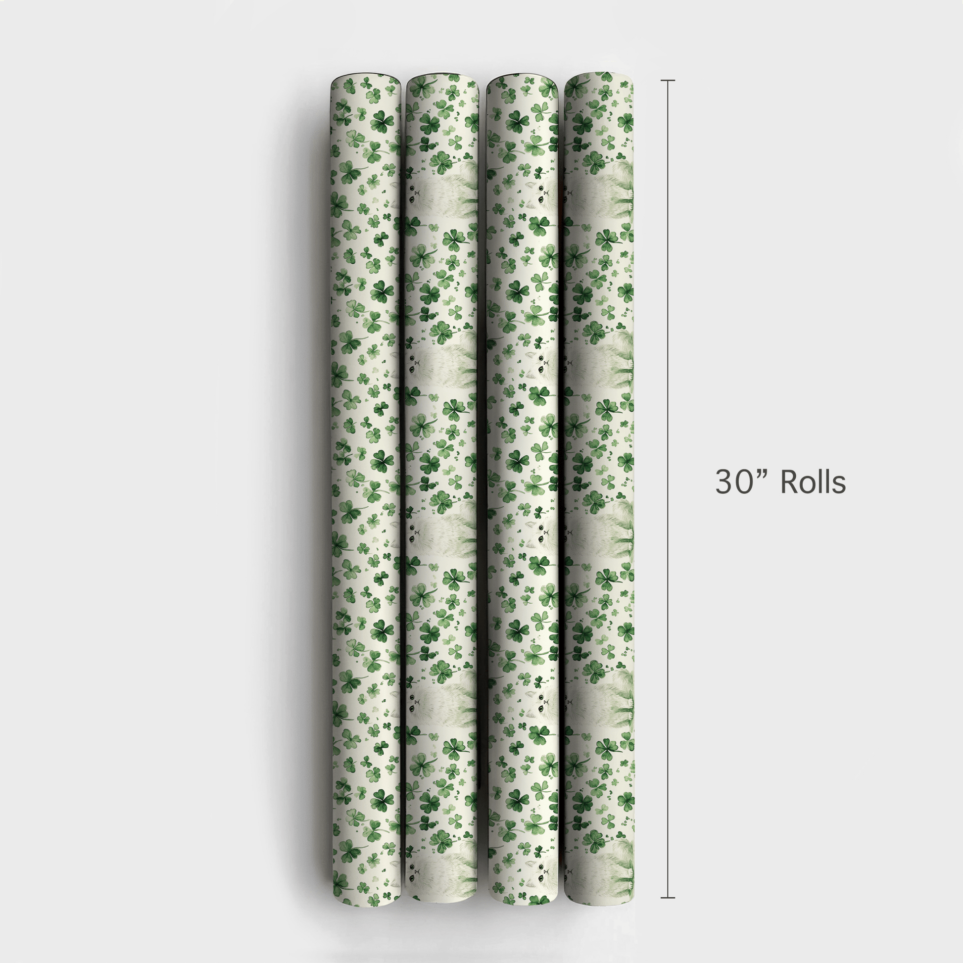 Shamrocks with the Persian - Wrapping Paper - Aspen & Arlo