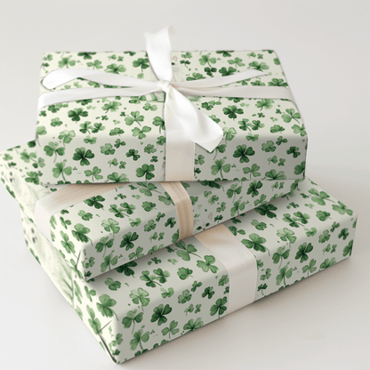 Shamrocks with the Persian - Wrapping Paper - Aspen & Arlo