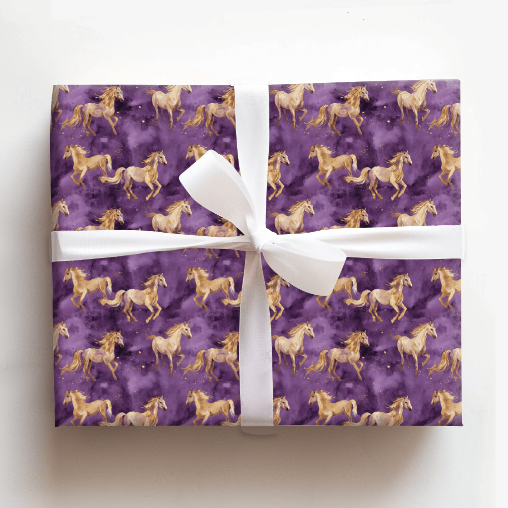 Plum Stallion - Wrapping Paper - Aspen & Arlo