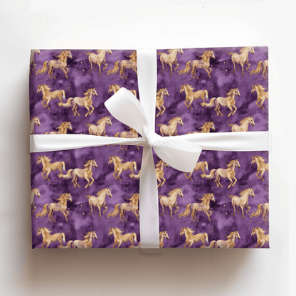 Plum Stallion - Wrapping Paper - Aspen & Arlo