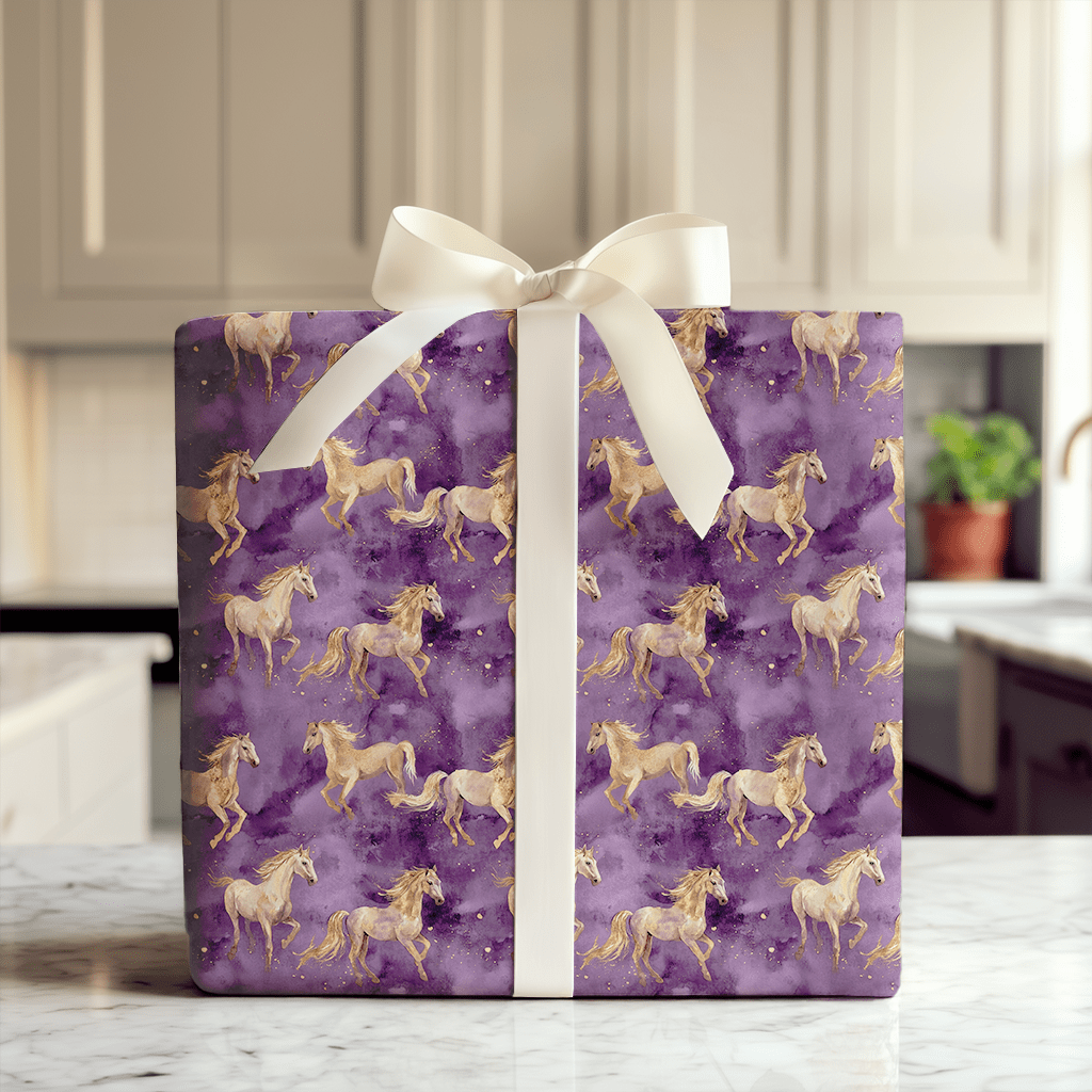 Plum Stallion - Wrapping Paper - Aspen & Arlo