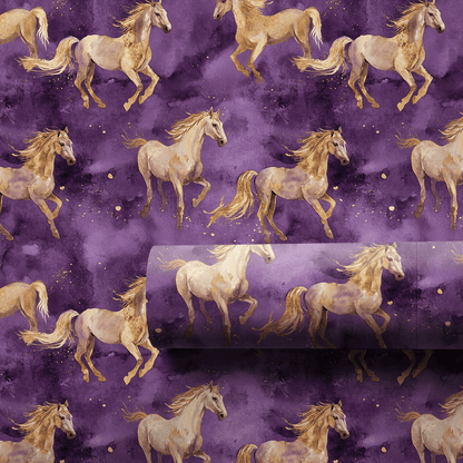 Plum Stallion - Wrapping Paper - Aspen & Arlo