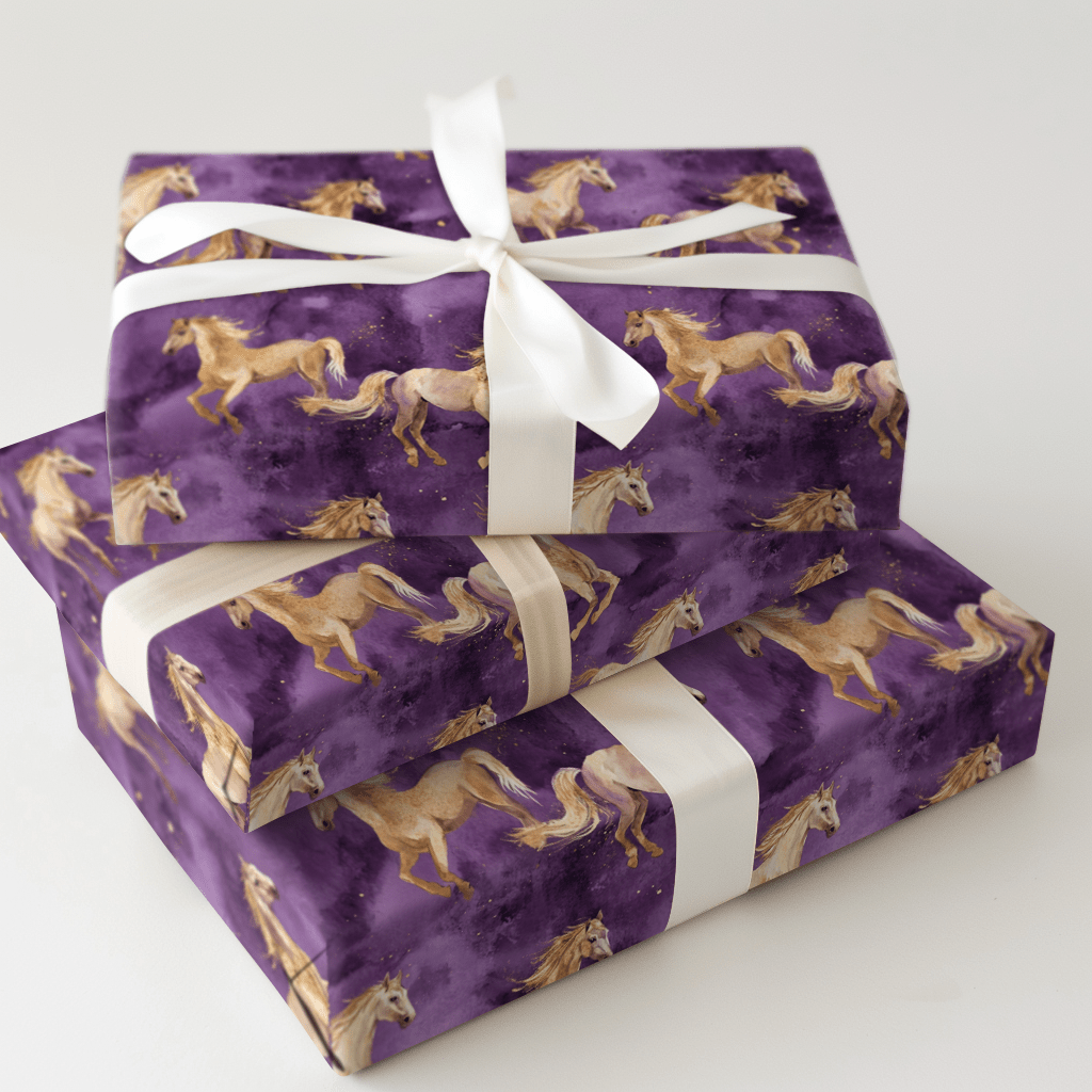 Plum Stallion - Wrapping Paper - Aspen & Arlo