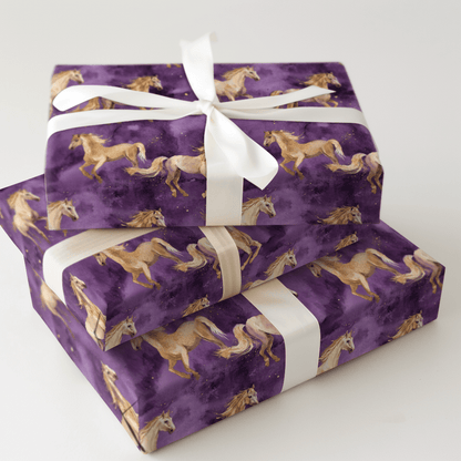 Plum Stallion - Wrapping Paper - Aspen & Arlo