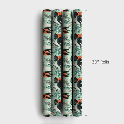 Mint Meadow Black Lab - Wrapping Paper - Aspen & Arlo