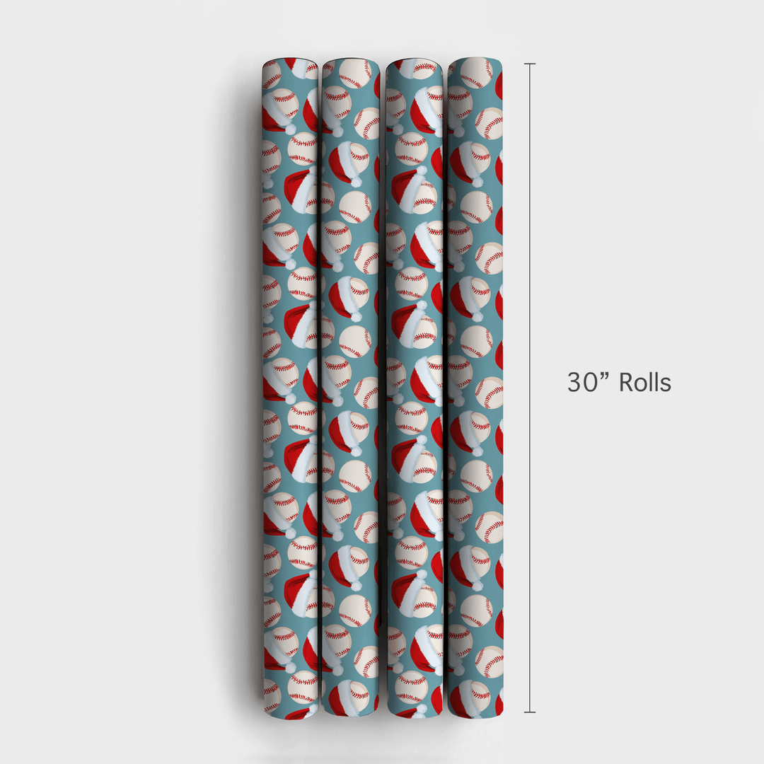 Santa Fastball - Wrapping Paper - Aspen & Arlo